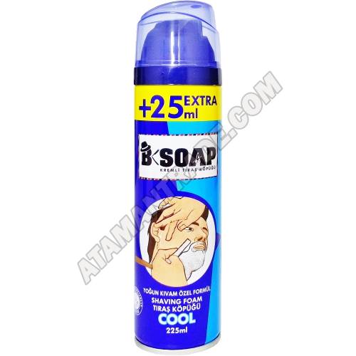 B SOAP Cool Kremli Tıraş Köpüğü 225 ml - 0
