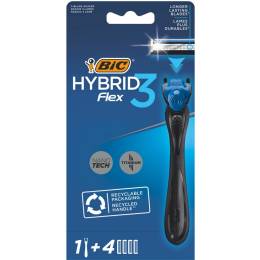 Bic Hybrid Flex 3 Tıraş Bıçağı 1 Sap + 4 Yedek Başlık