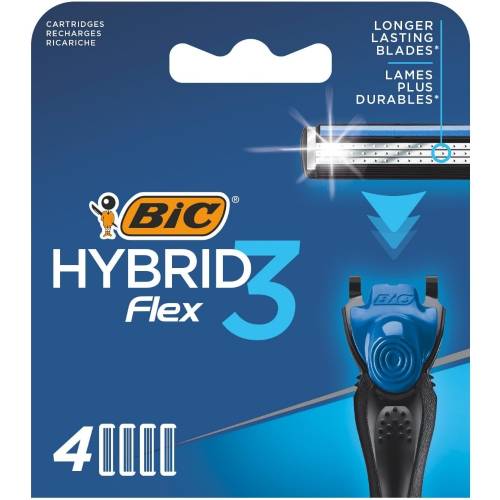 Bic Hybrid Flex 3 Tıraş Bıçağı 4 Yedek Başlık - 0