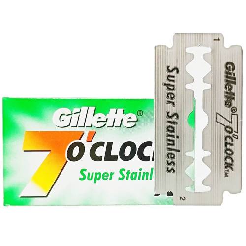 Gillette 7 O'Clock Super Stainless Tıraş Bıçağı 1 Kutu / 5 Adet Jilet - 0