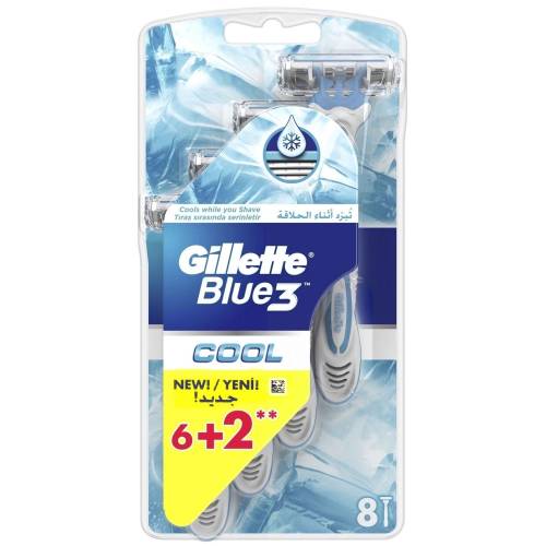 Gillette Blue3 Cool Tıraş Bıçağı 6+2 li Paket - 0