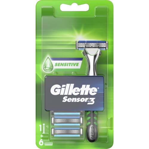 Gillette Sensor3 Sensitive Tıraş Bıçağı 6 Yedekli - 0