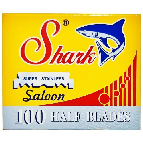 Shark Super Stainless Tek Taraflı Ustura Jileti 1 Paket 100 Adet Berber Tıraş Bıçağı - 0