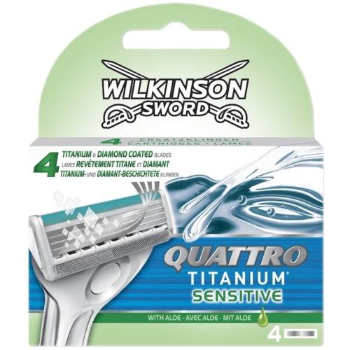 Wilkinson Sword Quattro Titanium Sensitive 4 lü Yedek Bıçak - 0