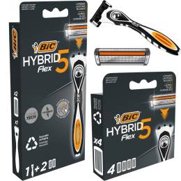 Bic Hybrid Flex 5 Tıraş Bıçağı 1 Sap + 6 Yedek Başlık